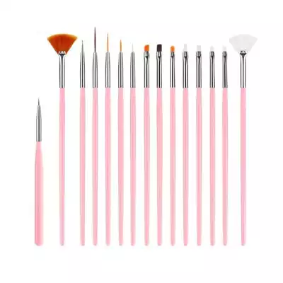 Set of brushes for acrylic 15 pcs P003626