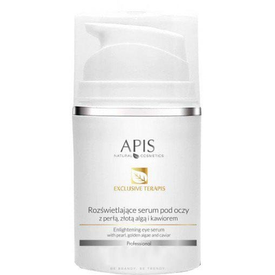 APIS Exclusive Terapis Rozświetlające Serum Pod Oczy Z Perłą, Złotą Algą I Kawiorem 50ml