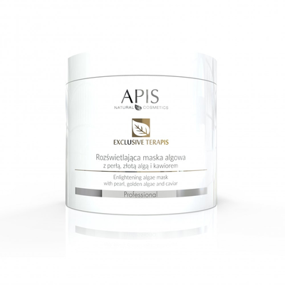 APIS Exclusive Terapis Rozświetlająca Maska Algowa Z Perłą, Złotą Algą I Kawiorem 250g