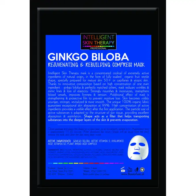 Beautyface Intelligent Skin Therapy Pro Odmładzająco Nawilżająca Maska Z Ekstraktem Ginkgo Biloba