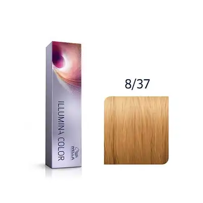 Wella Illumina Color - Farba do Włosów Do Koloryzacji Permanentnej 8/37 60 ml